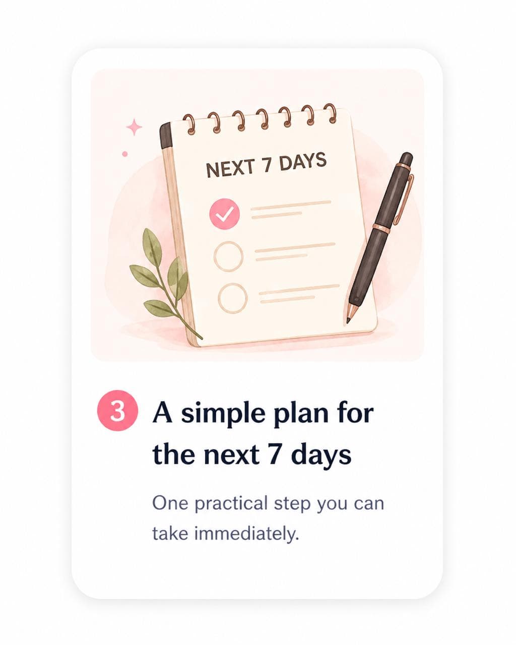 A simple plan for the next 7 days